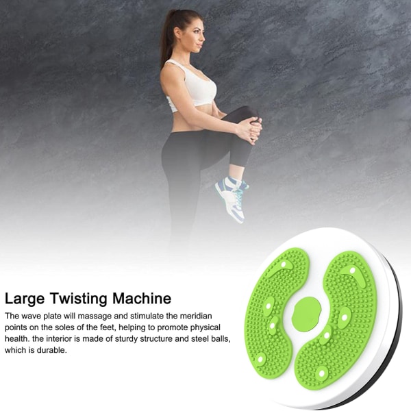 1 STK vriskive fitness balanse trening roterende utstyr treningsbrett vekttap treningsutstyr grønn luksusmodell++/