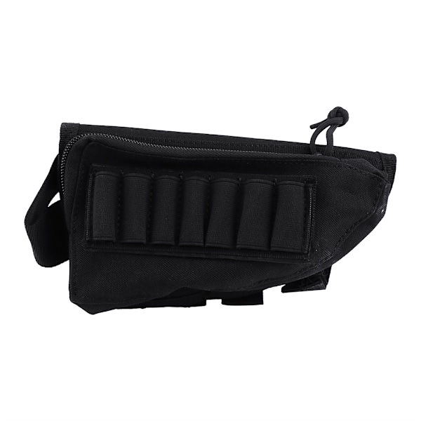 Nylon Butt Stock Gevær Ammunitionstaske Shotgun Holder Kindstøtte (Sort)