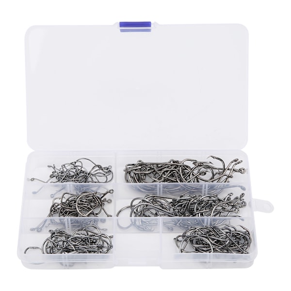 Crank Hook Fiskekrokset Offset Lätt Fångst Kolstål Fiskeutrustning för Mjukt Bete