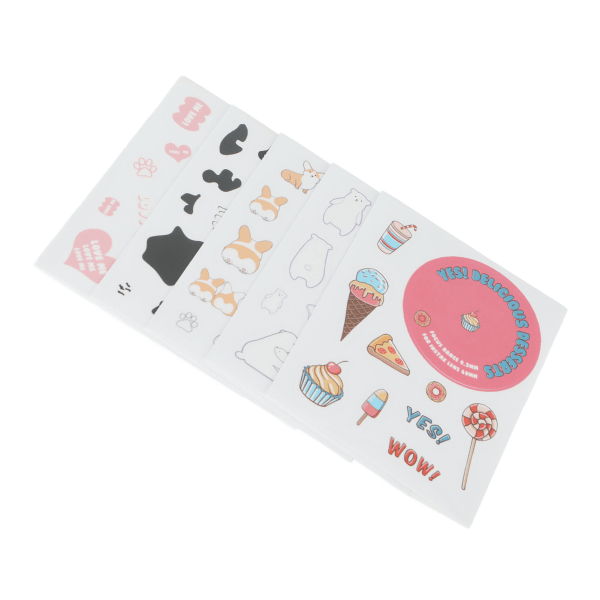 Dekoration Söta tecknade DIY-klistermärken 5 kameraklistermärken med olika mönster för Fuji Instax Mini 11 Camera Dessert Animal Series /