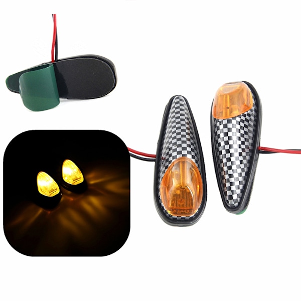Motorcykel Blinklys Højeffekts Cat Eye LED Blinklys Indikator Serpentine Shell Gult lys