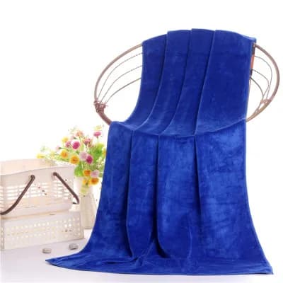 Superabsorberende, bløde og hurtigtørrende mikrofiber-badehåndklæder og store badehåndklæder, alsidige, velegnede til rejser, sport, spa og blå blue 80x180 centimeters