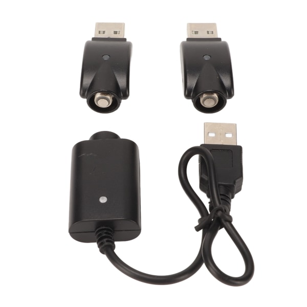Smart USB-oplader til USB-adapter med LED-indikator Intelligent overopladningsbeskyttelse Sort ++