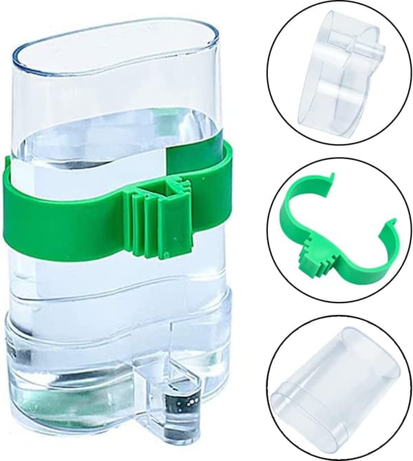 【BEMS】{hw} Water Bottle Compatible with Bird Cage, 2-piece Automatic Bird Feeder, Automatic Bird Waterer, 13.4 x 7.5 x 3.2 CM