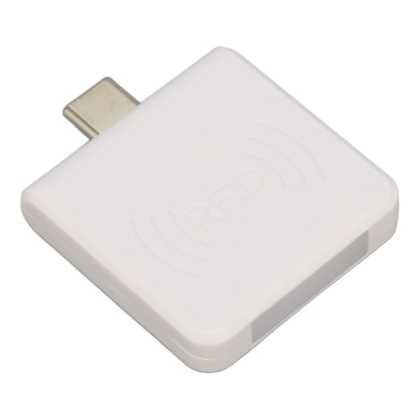 RFID ID -mobiilikortinlukija, Type C -liitäntä, 125 kHz, kannettava älykortinlukija, valkoinen