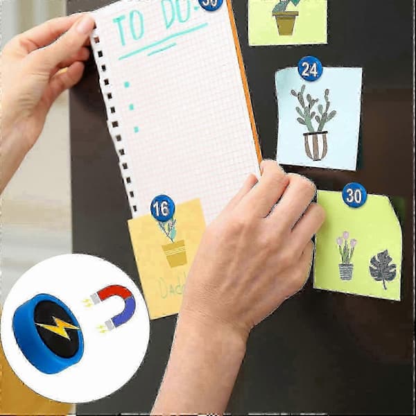 50 st. 1-50 magnetiska siffror, 0,79 tum blå siffermagneter för kylskåp och whiteboard[BEMS]