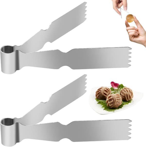 PCS Kagepincet, Kagepincet i rustfrit stål, Bageværktøj, Kagemaskine, Dejskraber, Crimping Tool