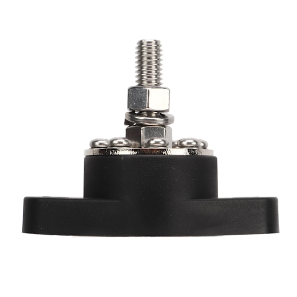 180A DC48V distributionsboltkoblingsstolpe med 8 tilslutningsblokke 3/8in Generelle batterikoblingsbolte til autocampere, både, Sort