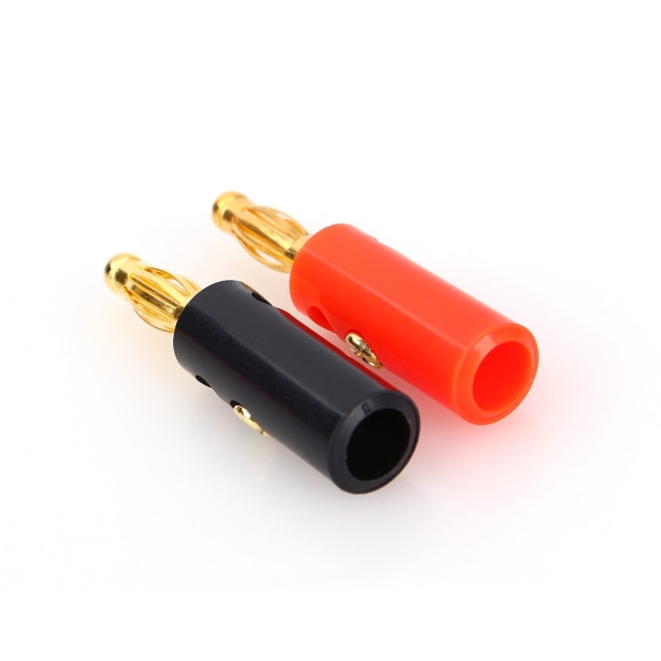 20 stk/pakker 4 mm svart og rød ledning lydkabel Banankontakter Pluggadapter Hun++