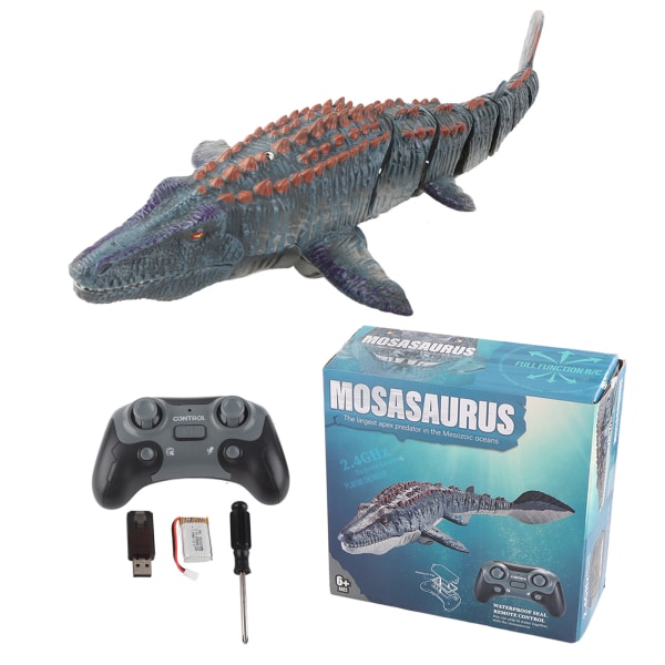 BEMSYM-2.4g Trådløs opladning Fjernbetjening Simulering Dinosaur Sprøjtende Haj Svingende Mosasaur