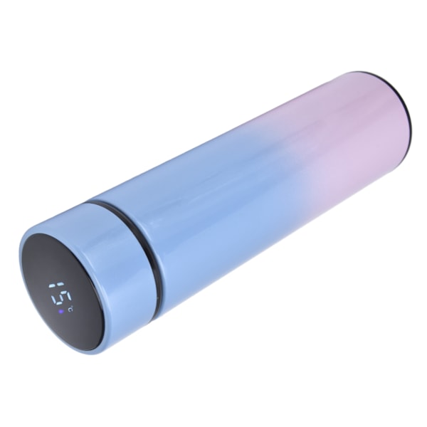 Smart LED-display Vakuum Isolerad Vattenflaska 500ml - Blå/Rosa