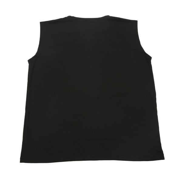 TIMH träningslinne för män Ärmlösa muskelskjortor i ren färg för bodybuilding gymträning Svart XL