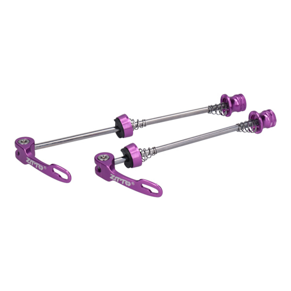 ZTTO 2-pack Snabbkopplingsspärrar för cykel, fram och bak, lila