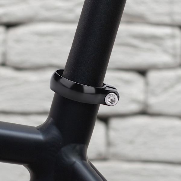 Cykel Sadelstolpsklämma 31,8 mm för 27,2 Sadelstolpe Superlätt (Svart)