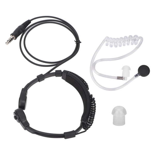 Throat Mic Headset Retractable Heavy Duty Air Acoustic Tube Ørestykke til Baofeng til Kenwood til YAESU til Motorola ++