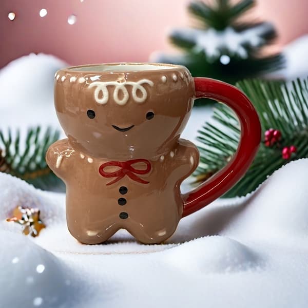Pepparkaksgubben-mugg, julmugg, julklapp, pepparkaksgubben-kaffemugg, julkaffemugg, pepparkaksgubben-present, keramikmugg[BEMS] Gingerbread Man Mug
