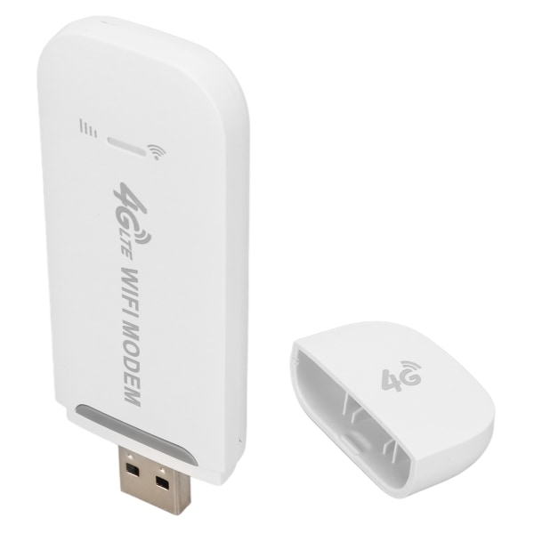 4G LTE trådlös router 150 Mbps Stöd 10 användare USB -gränssnitt Bärbart WiFi-modem för Tablet Laptop Vit ++