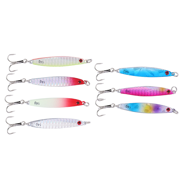 7 stk. Mini Fiskeformede Hårde Lokkedyr med Krog Fiskegrej