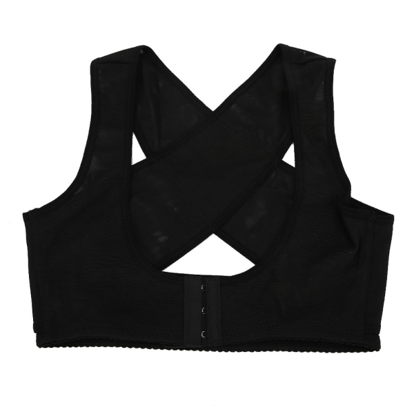 TIMH Puckelryggskorrigeringsbälte Vuxna kvinnor Andas elastiskt ryggkorrigeringsbälte BlackXL