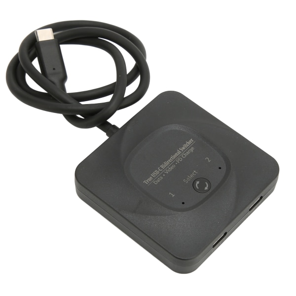 TIMH USB C Switch 2 i 1 utgang Plug and Play 8K 60Hz HD Type C Toveis Switcher Splitter med strømindikator for PCer