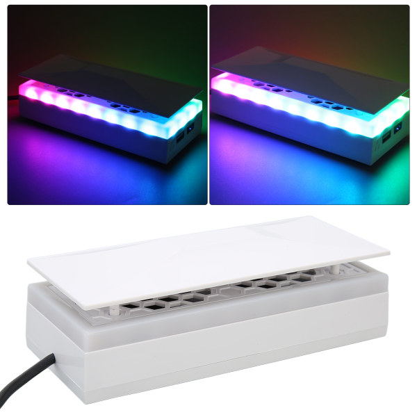 Spilkonsol Køleblæser LED-lysstribe Top støvtæt farverig konsolventilator til Xbox Series S 0.0