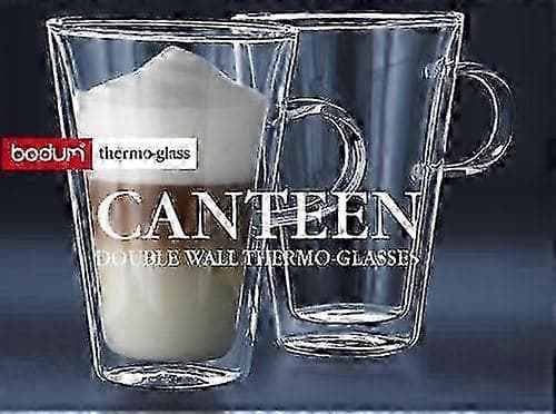 2-pack dubbelväggig högvärmeisolerad resemugg i borosilikatglas, 13,5 oz