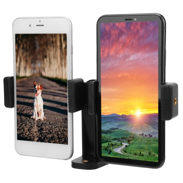 Dual Clips -puhelintelineen teline Mini pöytätietokoneen kolmijalkainen puhelinteline 1/4 tuuman ruuveilla matkapuhelimille Videon suoratoisto/