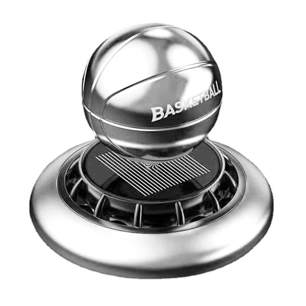 Bil Solar Freshener Auto Roterbar Fotboll Stark Legering Snygg design Bil Luftfräschare för fordonsdekoration Silver