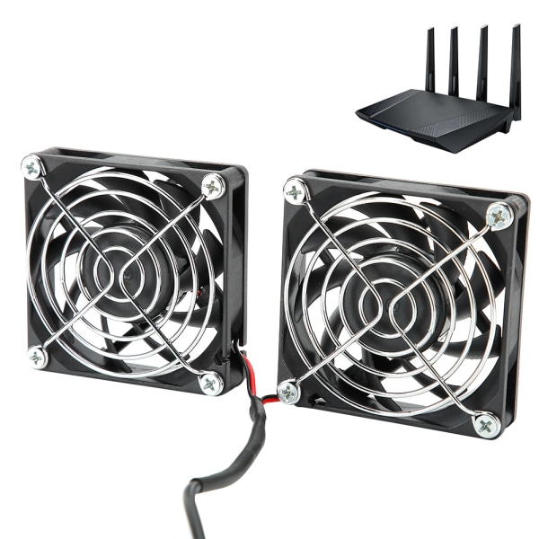 TIMH 5V USB Power Cooling Dual Fan Router Varmeavledningskjøler for ASUS RTAC68U AC86U EX6200 Tengda AC15