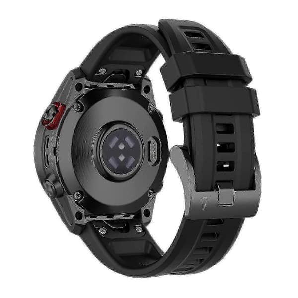 32 mm åndbar silikonerem Kompatibel med Garmin Fenix smartur Black