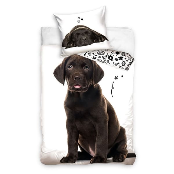 【BEMS】Dyr Labrador Hund Sengetøj 140×200 cm, 70×90 cm 950