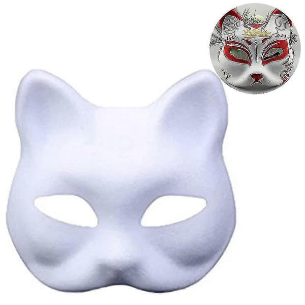 10 stykker Halloween-masker af plast til håndværk og maling - JA Style 2