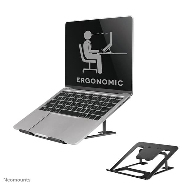 【BEMS】NewStar hopfällbart laptopstativ 10\"-17\" Svart Aluminium