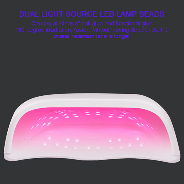 96w Smertefri Neglekunst LED Lampe Tørker Gel Polish Herding UV/LED Lys Manikyr Verktøy EU Plugg 110-240V