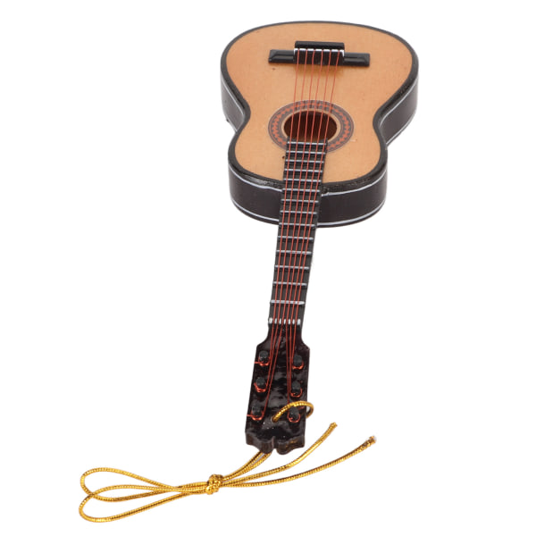 Guitar Ornament Resin Miniatyyri kitaran riippukoristeet joulun syntymäpäiväjuhlille 5,9 tuumaa /