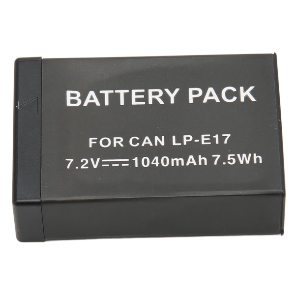 LP E17 Batteri Intelligent Høykapasitet 1040mAh Erstatning for 200D II R10 RP 750D M6mark2 800D 850D 77D 760D M3 M5 ++