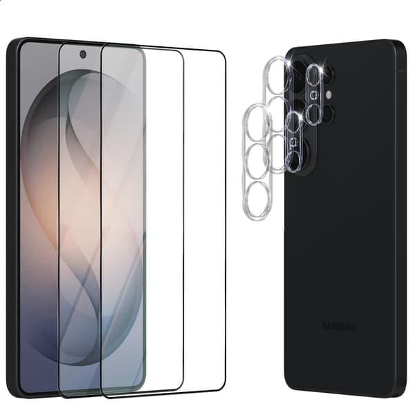 2-Pack Kompatibel med Samsung S26 Ultra Screen Protector & 2-Pack Lens Protector Tempered Glass 9H Super Quality 3D