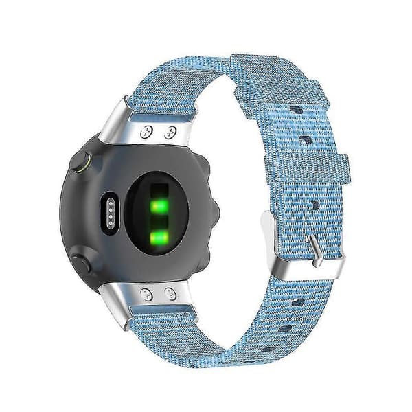 För Garmin Forerunner 45 Nylon Klockarmband Armband Slitstarkt -JA Blue