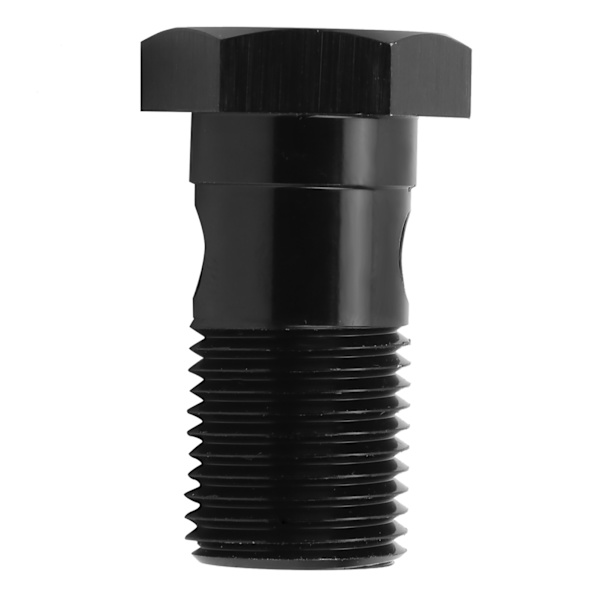 Aluminium Enkelt Banjo Bolt M16 x 1,5 mm Gevind 1,3 tommer Længde Sort Biltilbehør