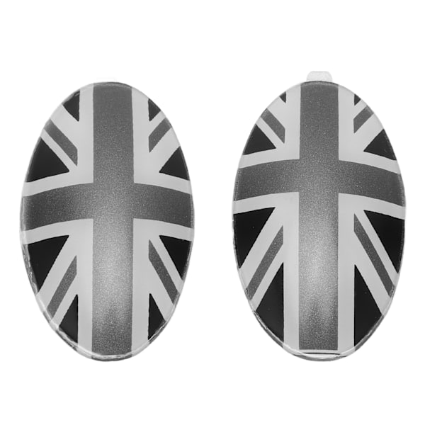 1 Par Vänster Höger Grå Union Jack Växelspaksknopp Trim Badge Covers Ersättning för Cooper F54 F55 F56 F57 F60