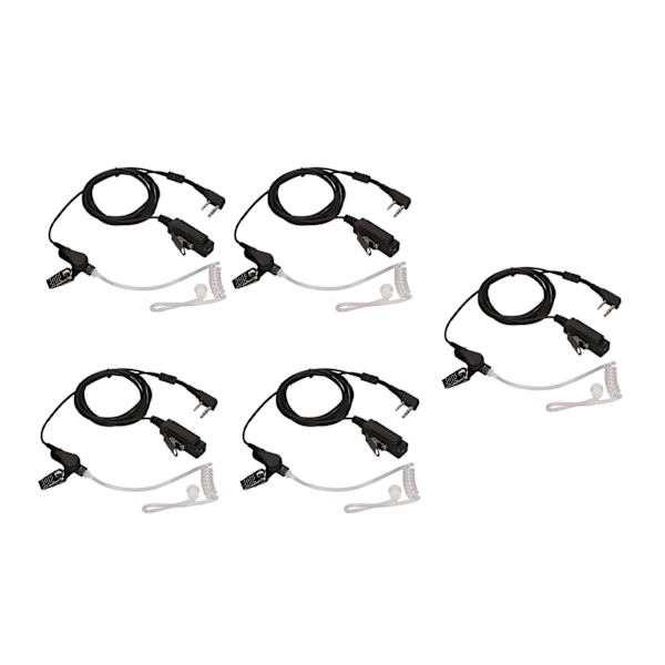 Walkie Talkie-öronsnäcka K-huvud 2-stifts brusreducerande radioöronsnäcka med mikrofon för BF 888S BF 777S BF 666S BF UV5R 5-pack