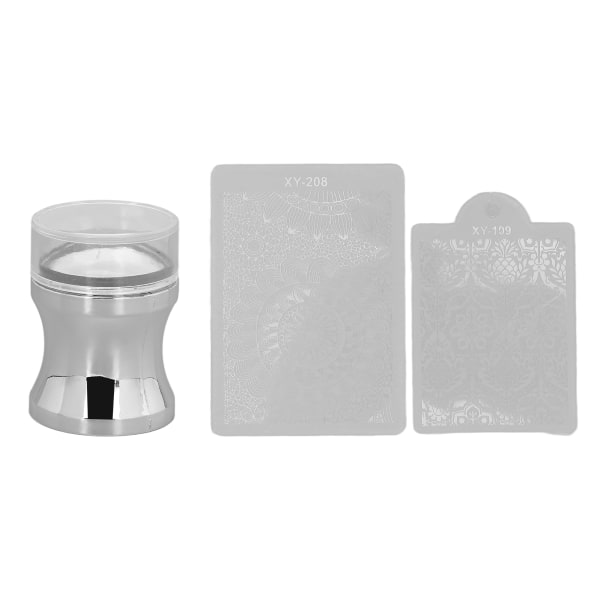 Nail Art Stamper Silikon Transparent Nail Stamper manikyrverktøy med stemplingsplater++/