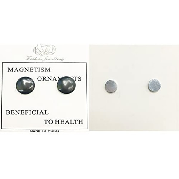 1 pari naiset miesten magneettiterapia hematiittikorvakorut painonpudotus korvanapit korut lahja-+