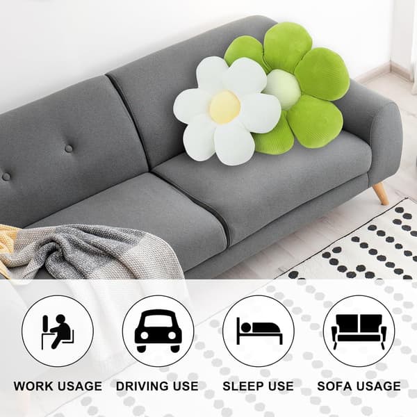 Blomsterpude, 40 cm blomsterformet sædepude, gulvmåtte sædepuder til sofa, hjem, sofa og bil