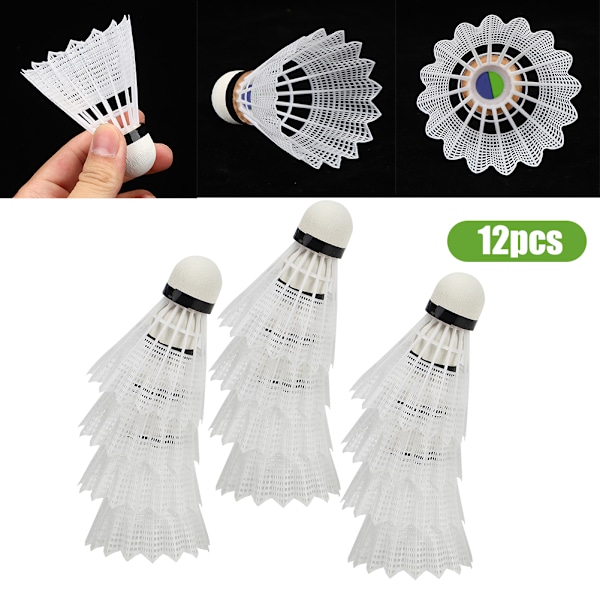 12 st Advanced Nylonfjäder Sport Badminton Komposit Kork Bollhuvud Träning ShuttlecockBadminton