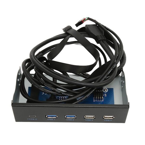 5.25 Tommer Media Dashboard 2xUSB3.0 2xUSB2.0 1xType C 10Gbps Høj Hastighed Media Frontpanel til PC Desktop Chassis 2U3+2U2+TC