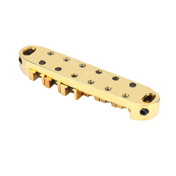 TIMH 1 sæt legeret rullesadelbro udskiftningsdel til LP Style 6-strenget elektrisk guitar (guld)