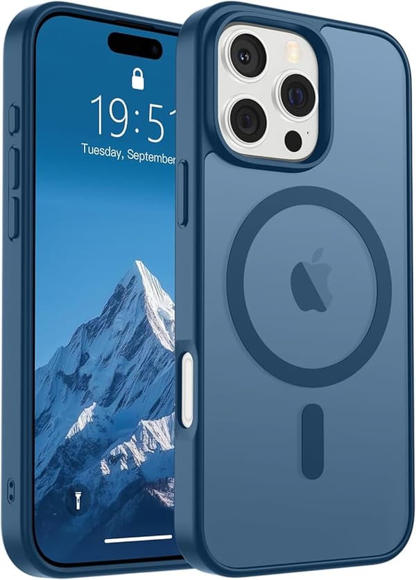 SUPFINE Magnetic Case for iPhone 16 Pro, MagSafe Compatible, Military Grade Drop Protection, Matte Anti-Fingerprint, Deep Blue deep blue iphone16pro