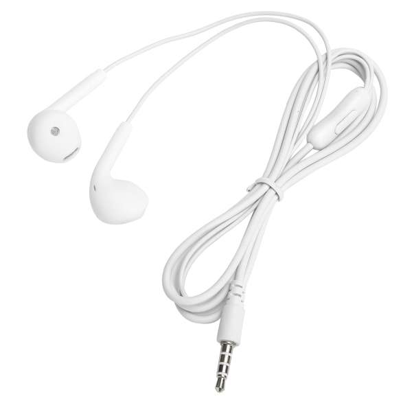 U19 trådanslutna hörlurar Universal 3,5 mm HiFi Music Headphones WireControlled för mobiltelefon (Vit) 0,0