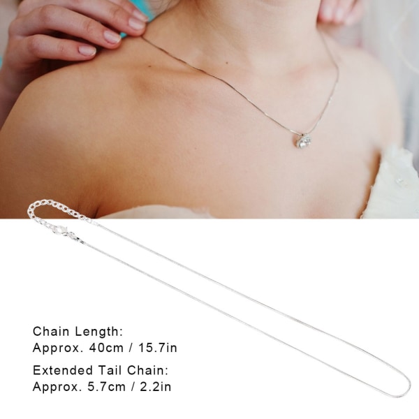 12 stk 1,2 mm DIY Snake Chain Halskjede med utvidet halekjede smykketilbehør (sølv)/